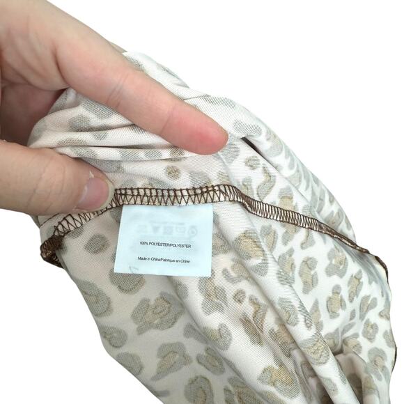 Tory Burch Gladys Ruffle Sleeve Leopard Print Cocktail Dress Keyhole Neck Small - Picture 12 of 12